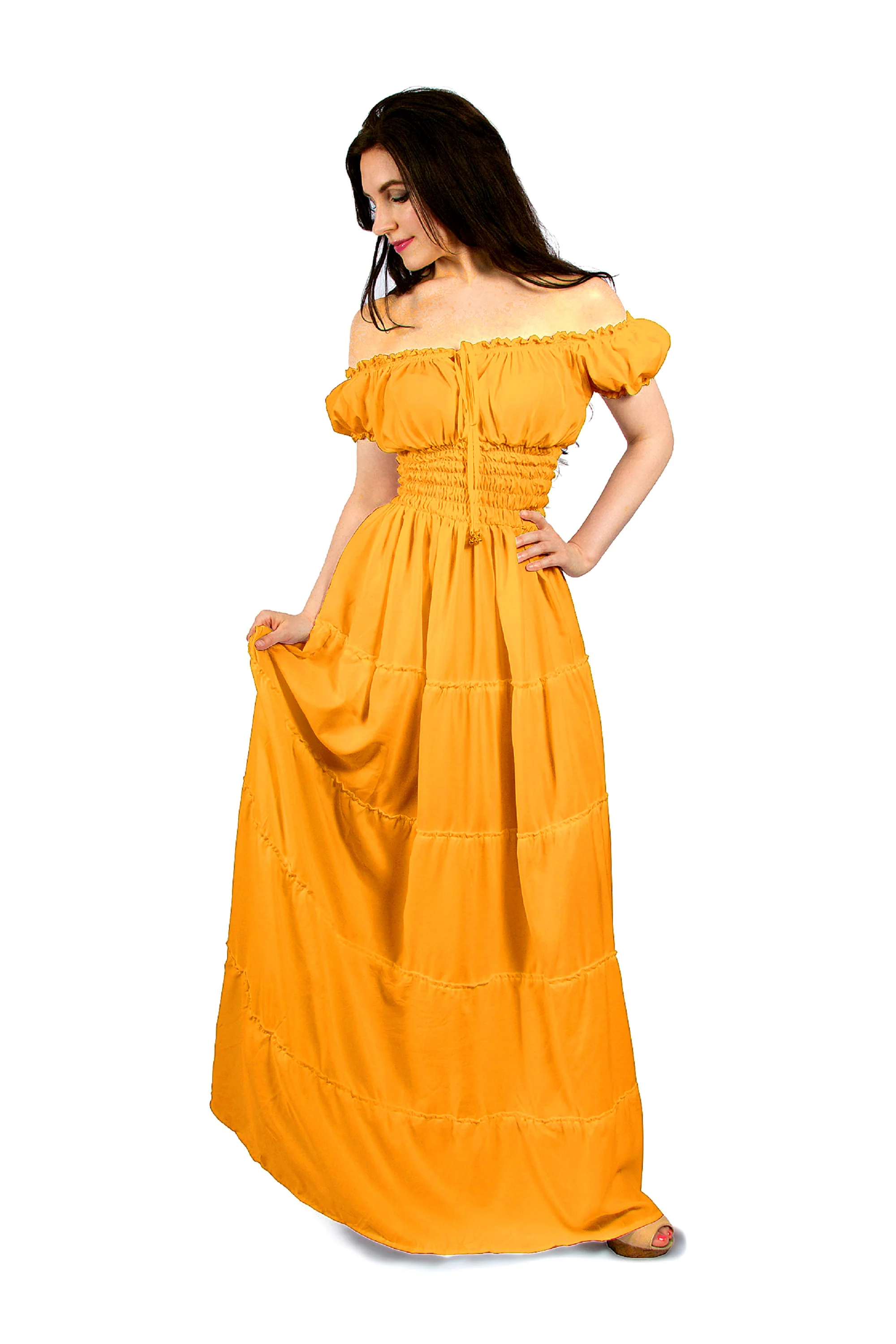 Perfect Hot Weather Renaissance Chemise Bohemian Summer Dress - Image 15