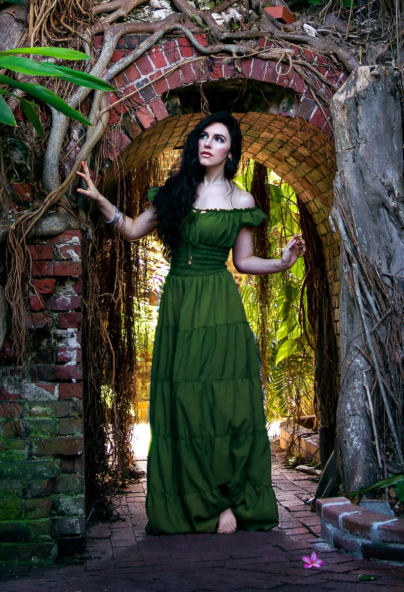 Perfect Hot Weather Renaissance Chemise Bohemian Summer Dress - Image 6