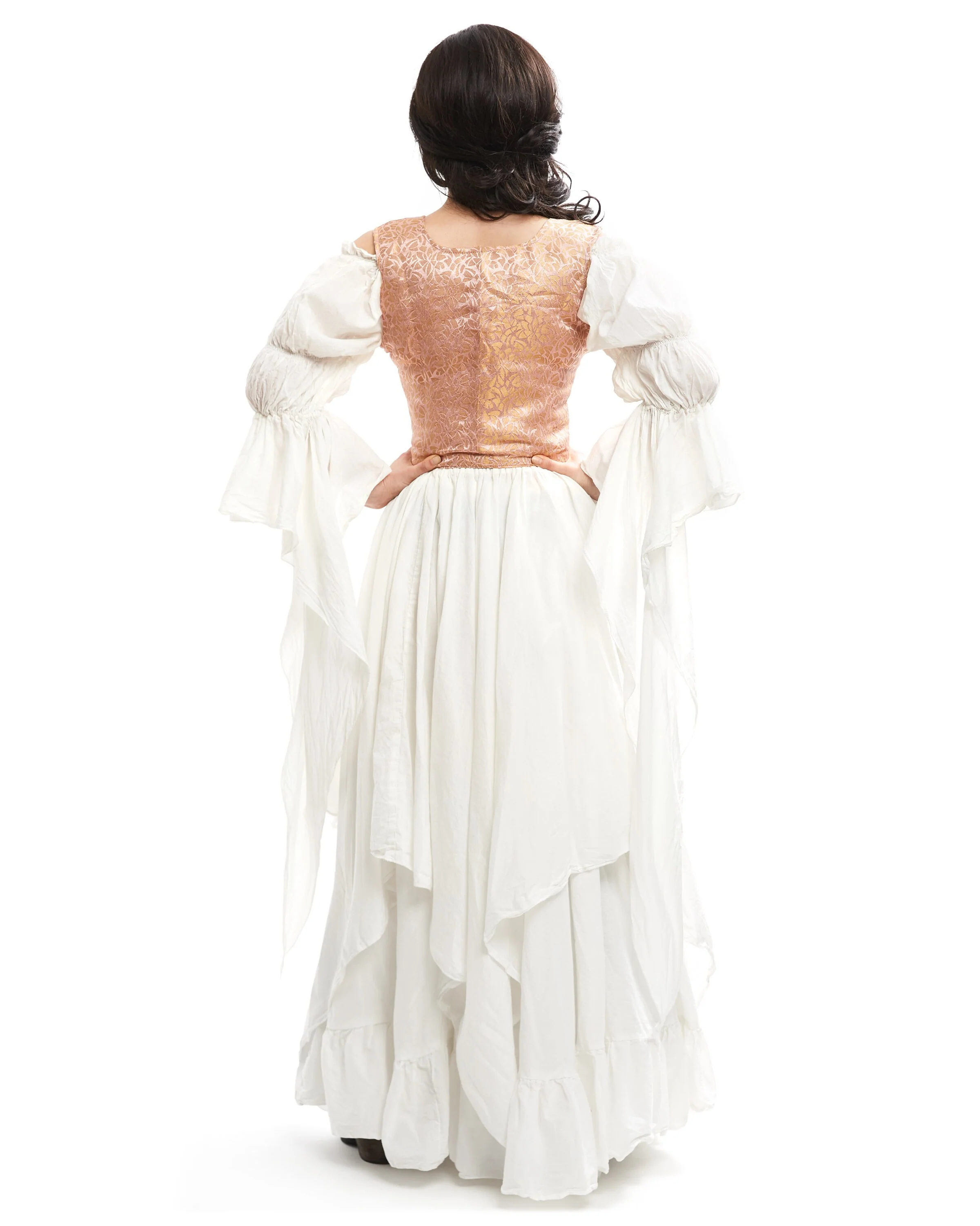 Renaissance Women’s Costume - Fantasy - Fairy Dress Cosplay - Pink Brocade Bodice & 2Pc Dress - Spring Enchantress - Reminisce Brand - Image 5