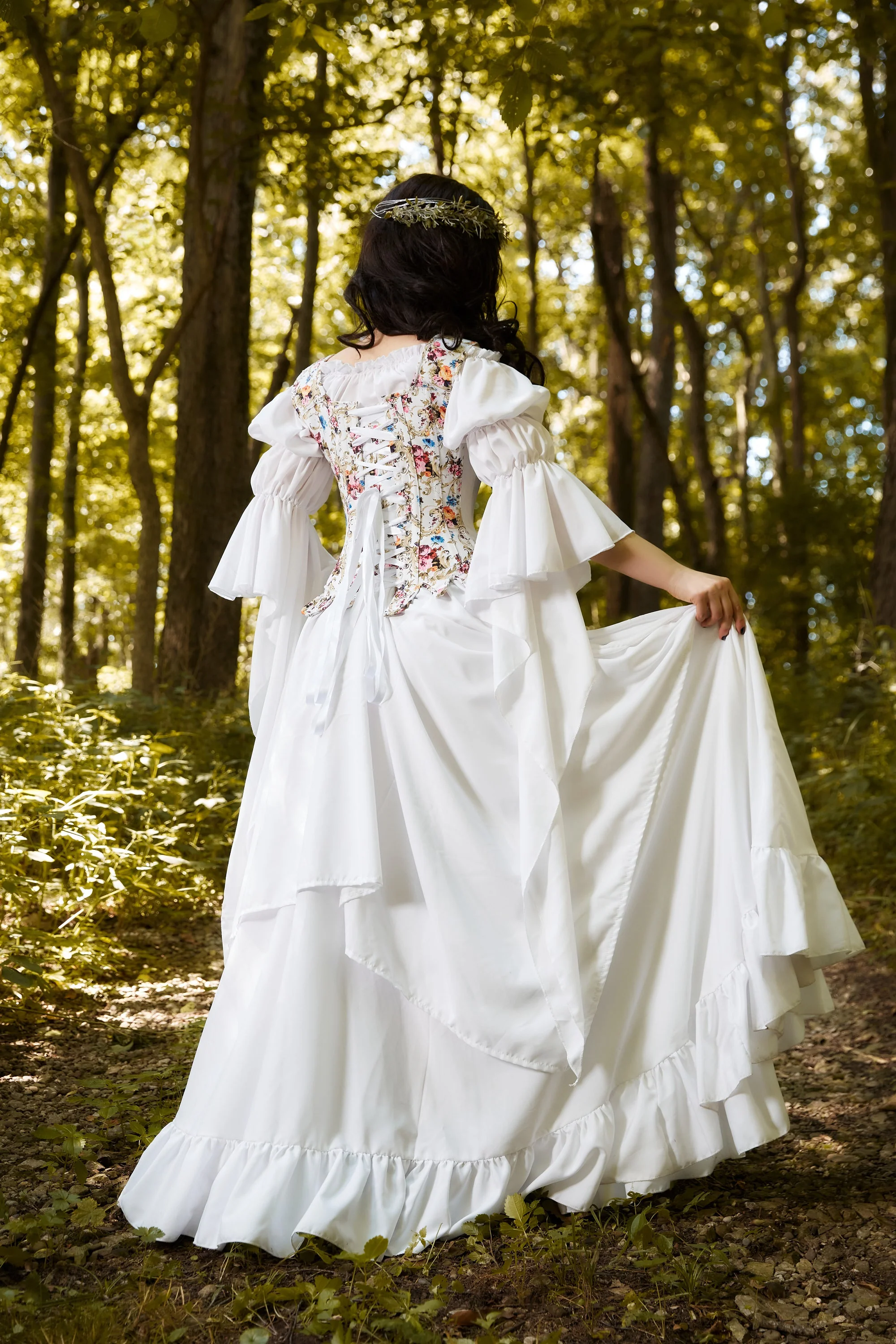 Women Renaissance Wedding Corset Stays & 3Pc Dress Costume - Ren Faire - Medieval Fantasy Cosplay - The “Summer Fantasy” Reminisce Brand - Image 4