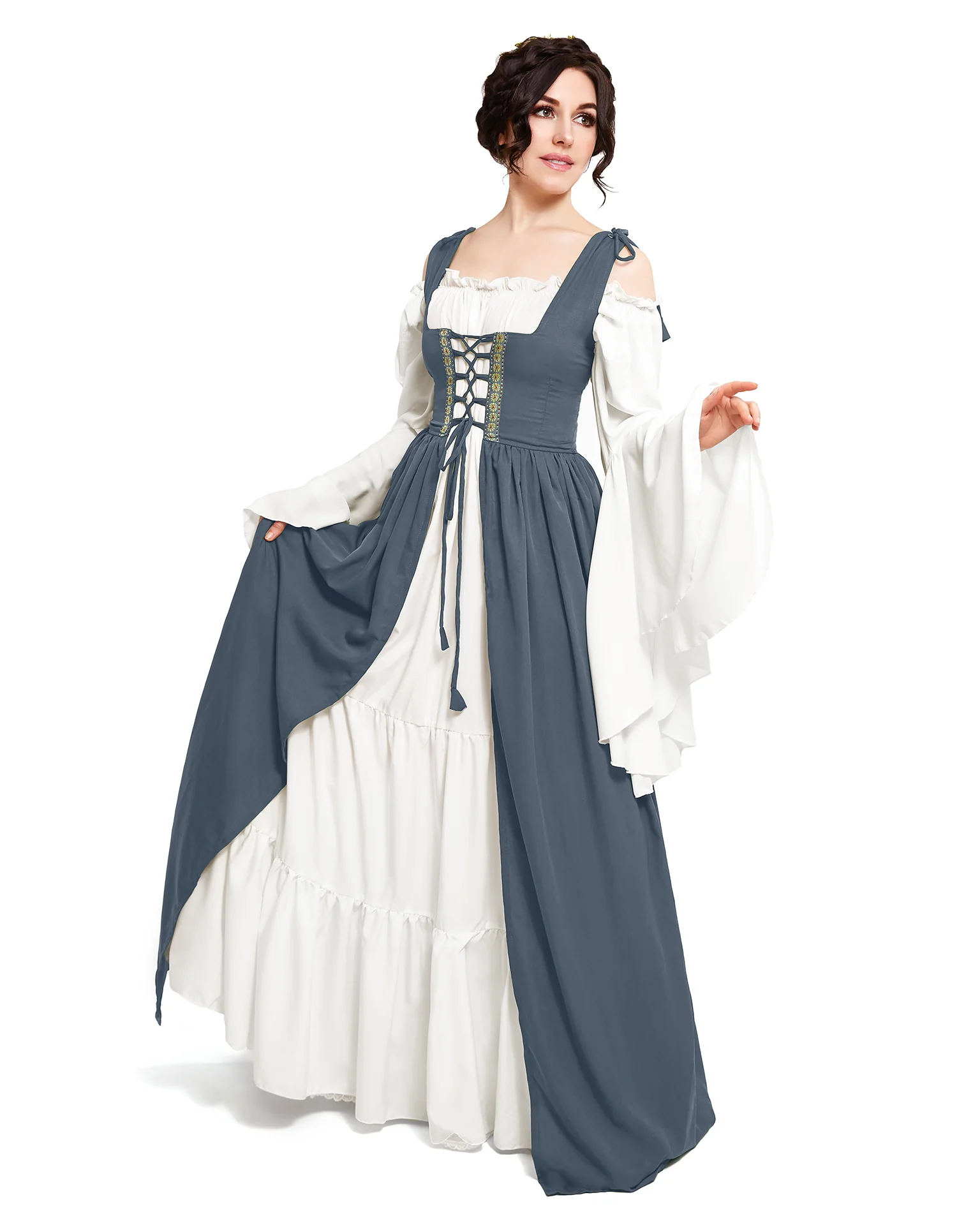 Renaissance Faire 2 piece Full Costume Irish Dress & Long-Sleeved Chemise - Image 12
