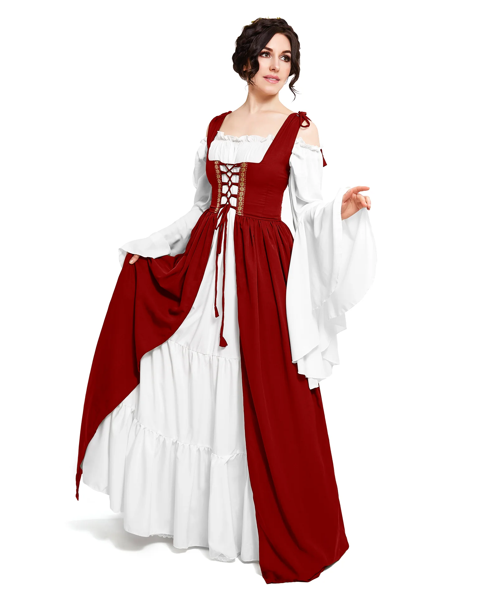 Renaissance Faire 2 piece Full Costume Irish Dress & Long-Sleeved Chemise - Image 15