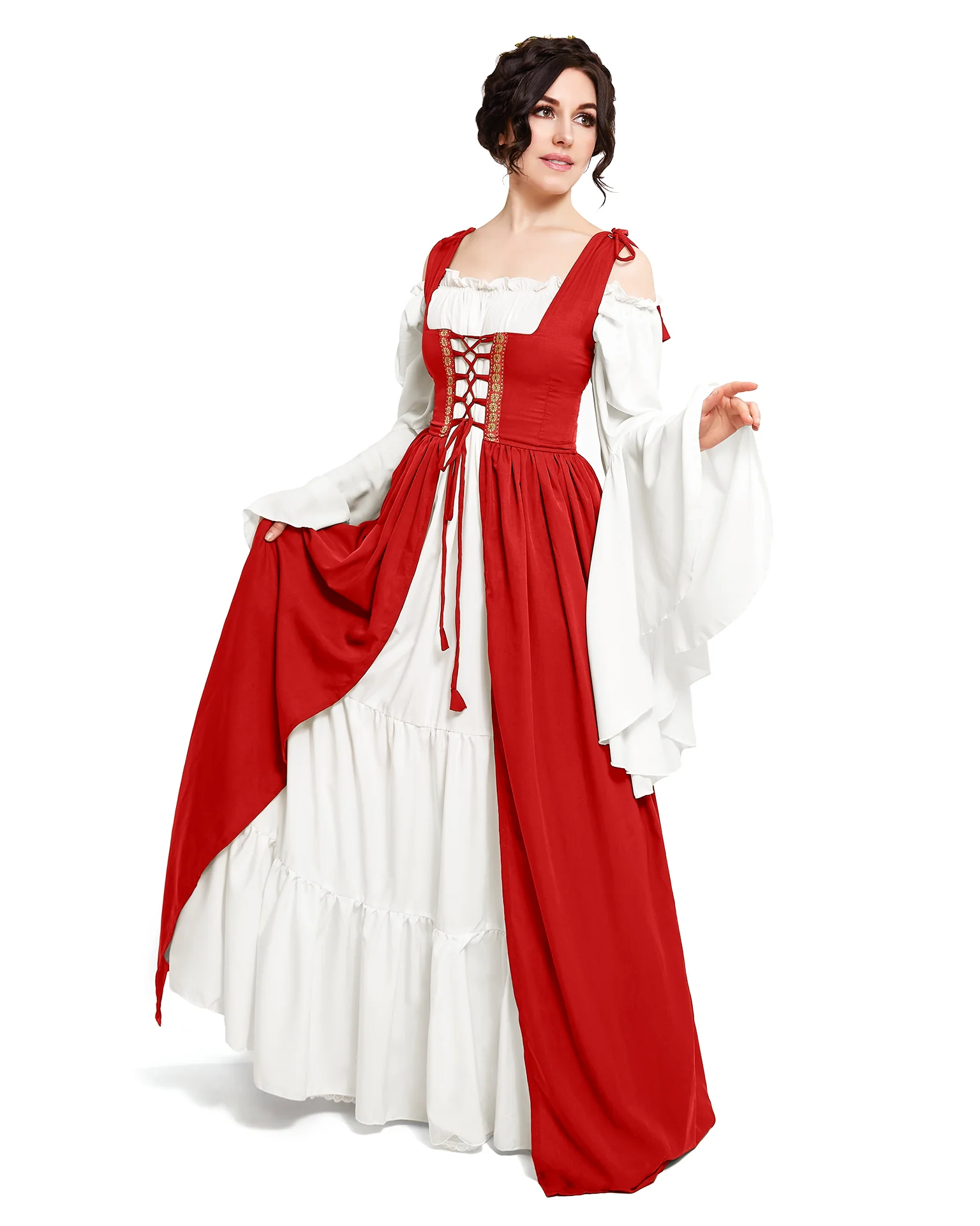 Renaissance Faire 2 piece Full Costume Irish Dress & Long-Sleeved Chemise - Image 22