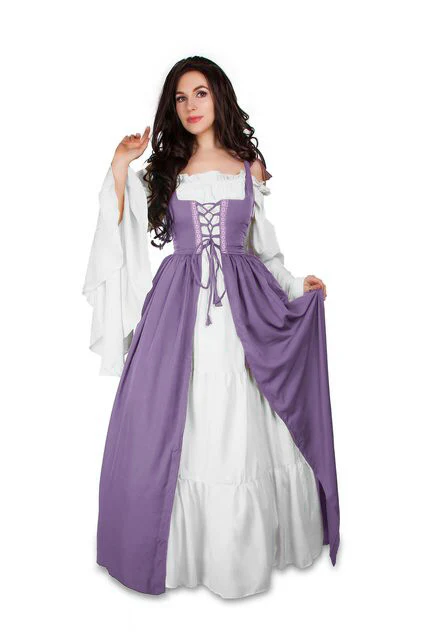 Renaissance Faire 2 piece Full Costume Irish Dress & Long-Sleeved Chemise - Image 25