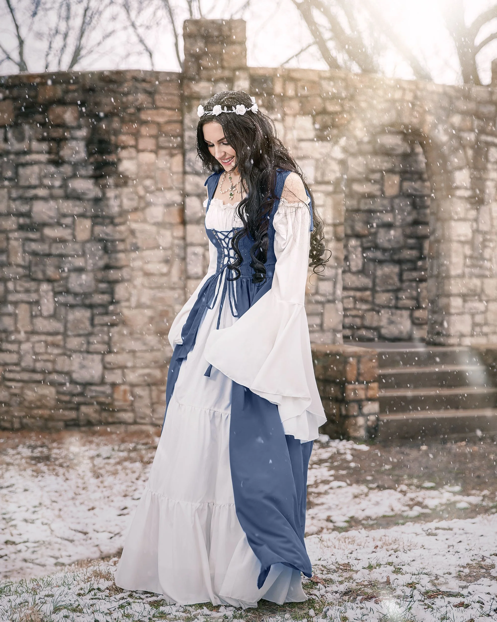 Renaissance Faire 2 piece Full Costume Irish Dress & Long-Sleeved Chemise - Image 33