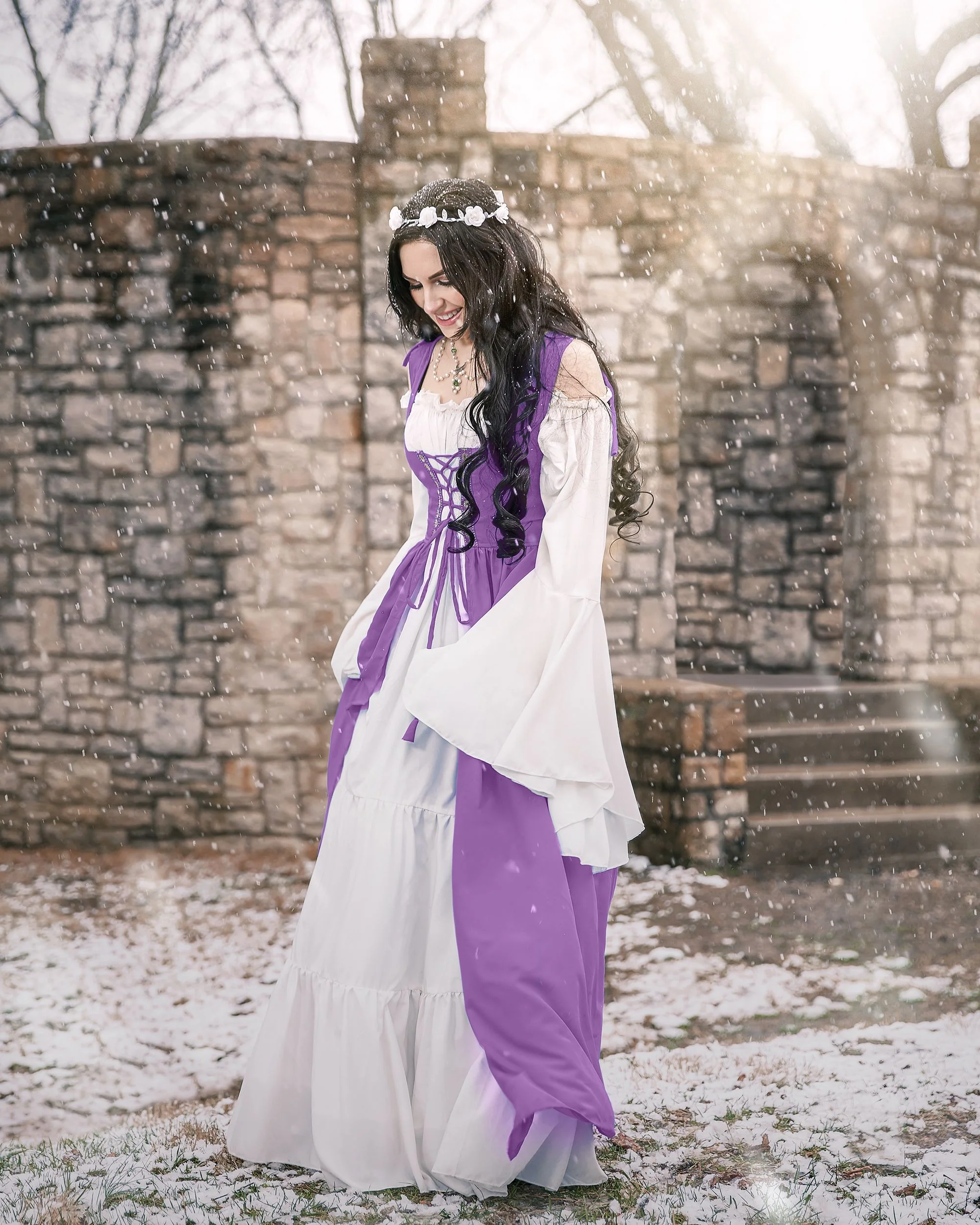 Renaissance Faire 2 piece Full Costume Irish Dress & Long-Sleeved Chemise - Image 37