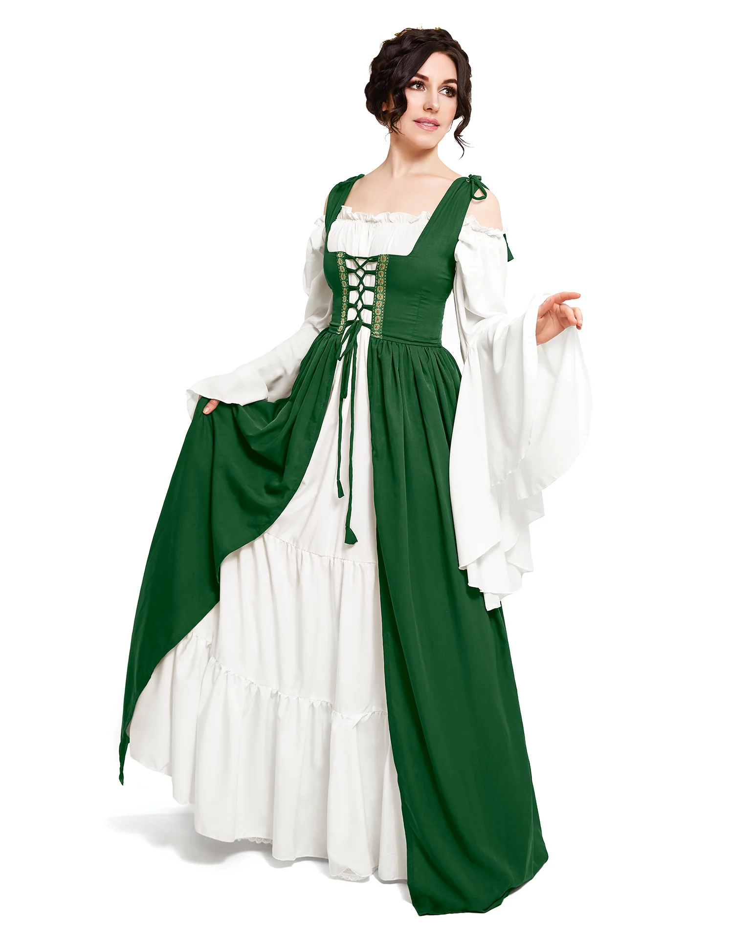Renaissance Faire 2 piece Full Costume Irish Dress & Long-Sleeved Chemise - Image 7