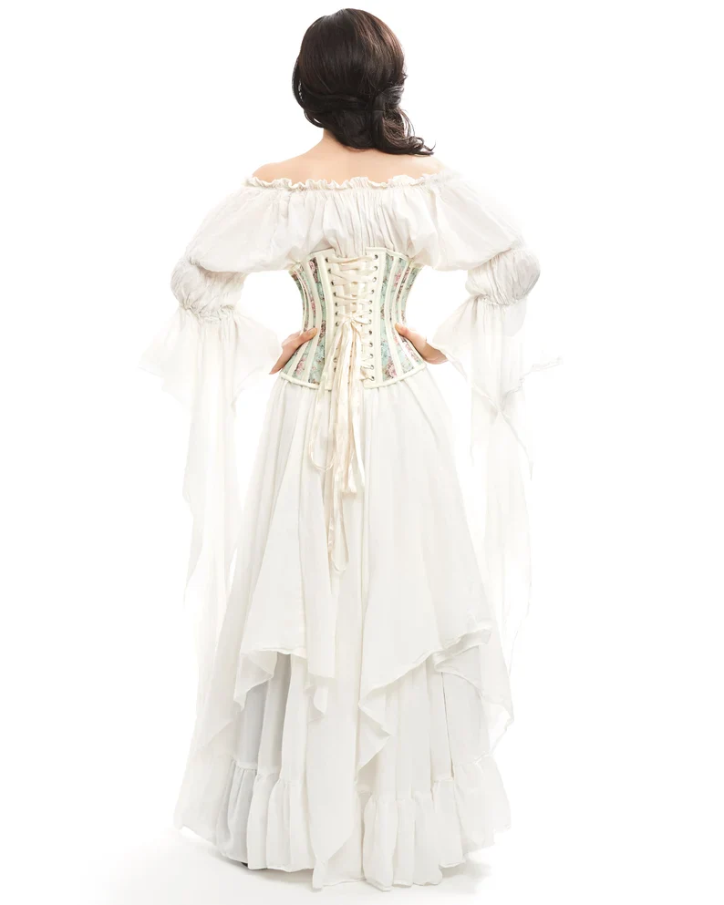 Women’s Renaissance Wedding Costume - Ren Faire - Medieval Fantasy Fairy - 2-Piece Dress and Corset - The “Elvenia” -Reminisce Brand - Image 4
