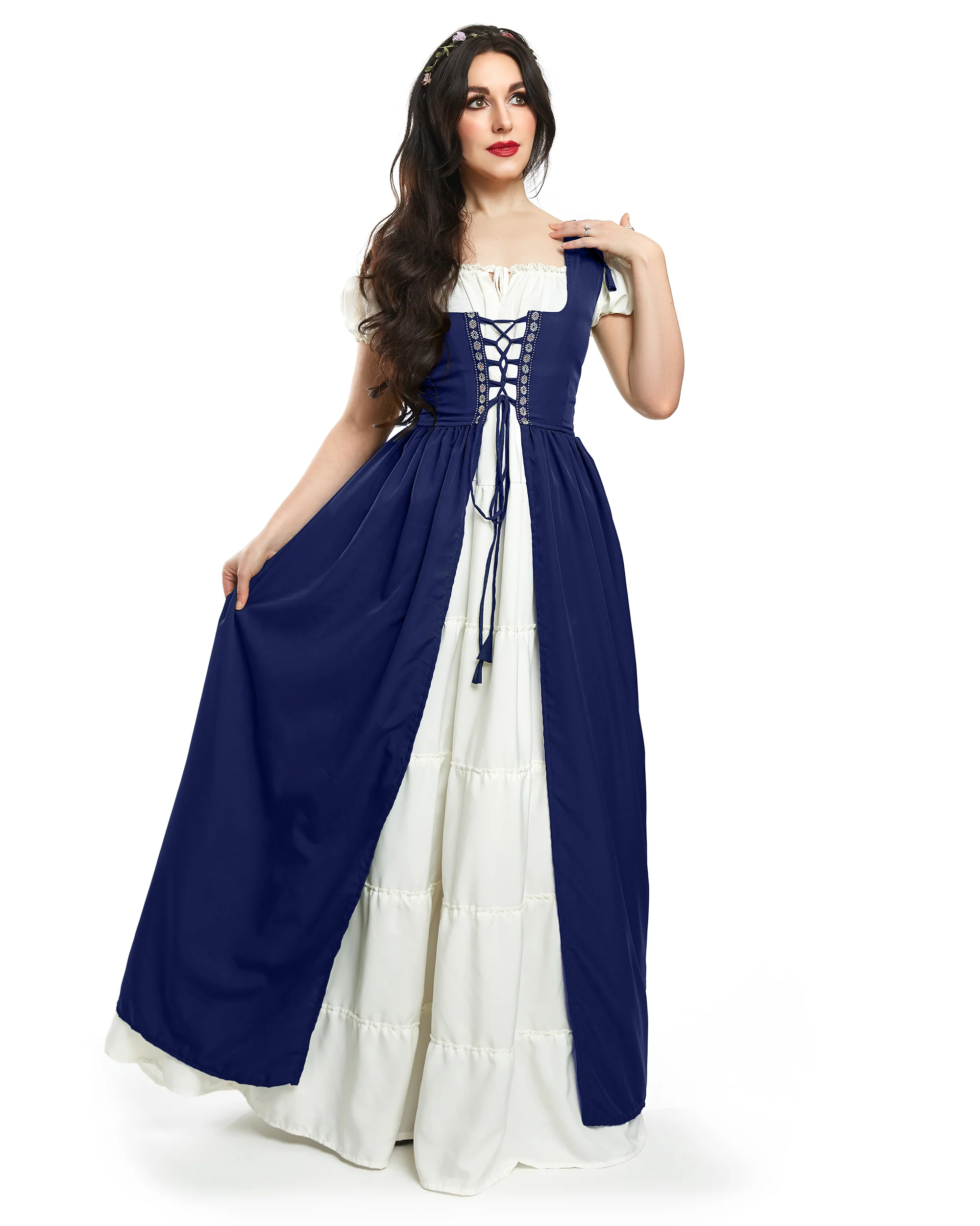 Renaissance Faire Dress Medieval Costume Irish Boho Full Costume - Image 14