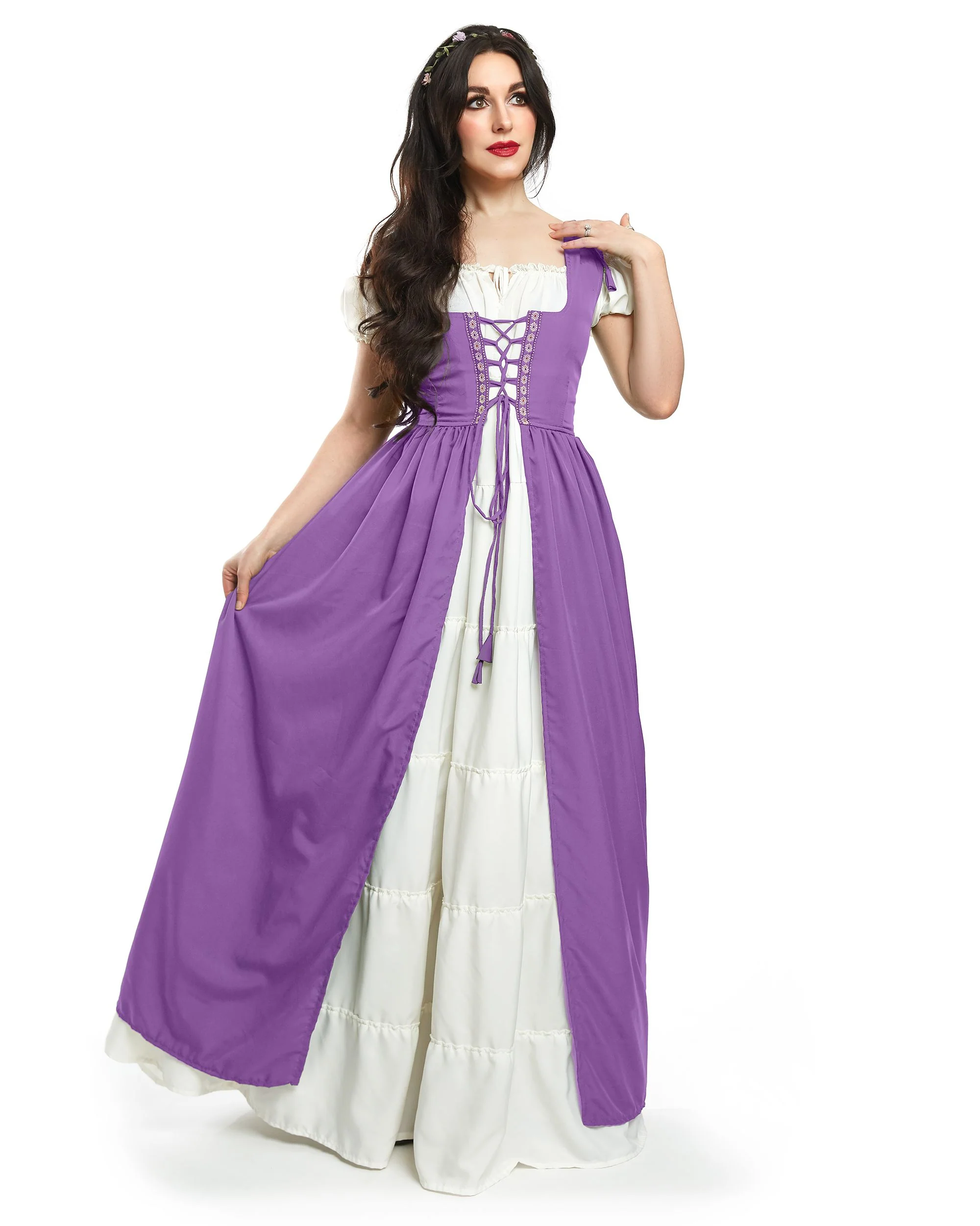 Renaissance Faire Dress Medieval Costume Irish Boho Full Costume - Image 23