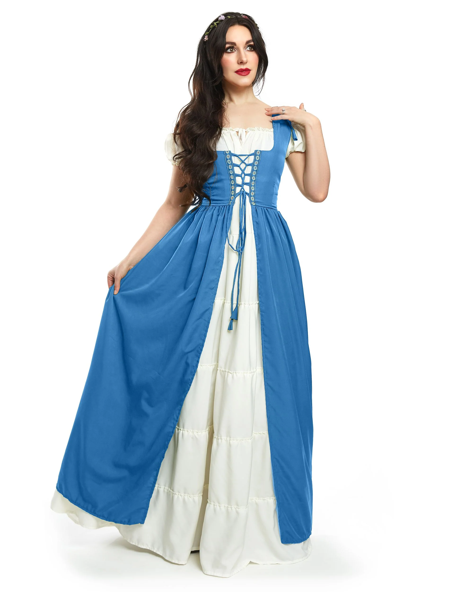 Renaissance Faire Dress Medieval Costume Irish Boho Full Costume - Image 24