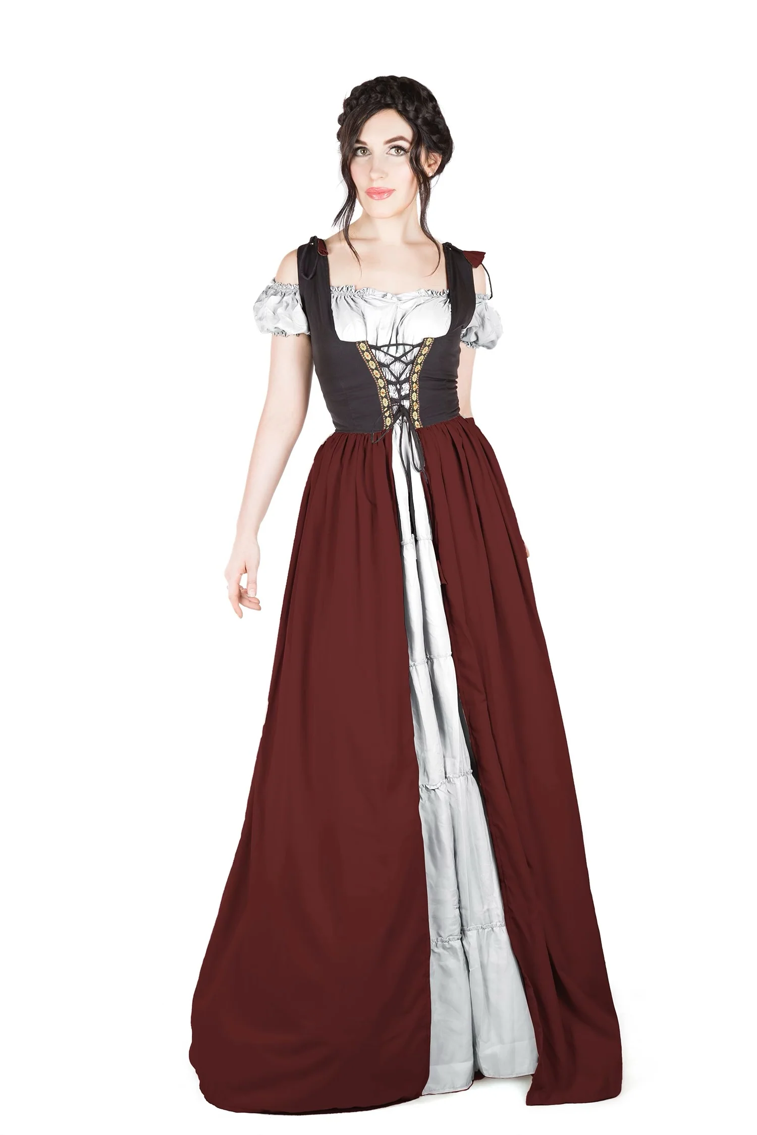 Renaissance Faire Dress Medieval Costume Irish Boho Full Costume - Image 27
