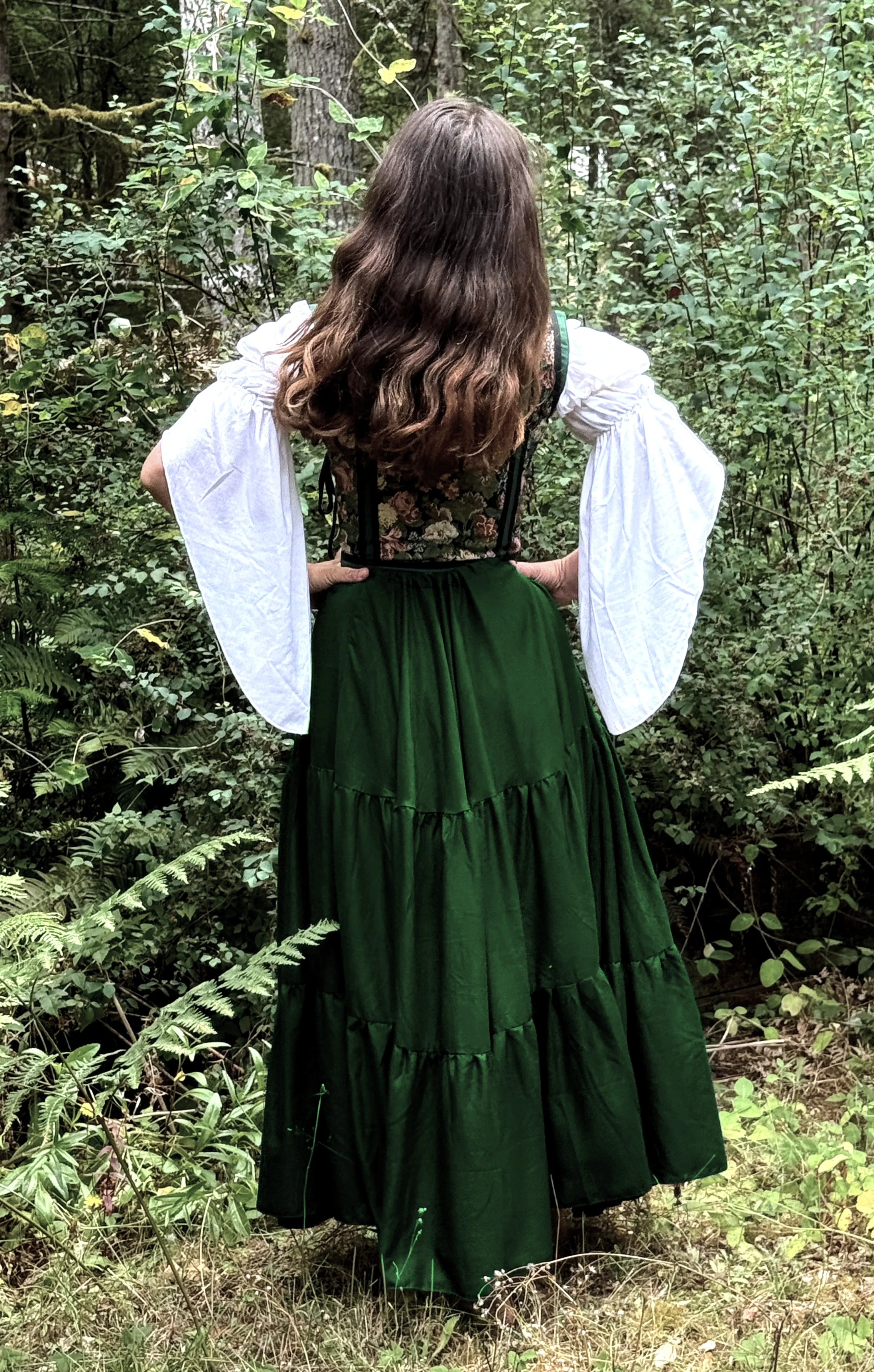 The Marguerite - Tapestry Bodice Corset Dress Set ~ Women Fantasy Medieval Cosplay 100% Cotton Costume - - Image 4