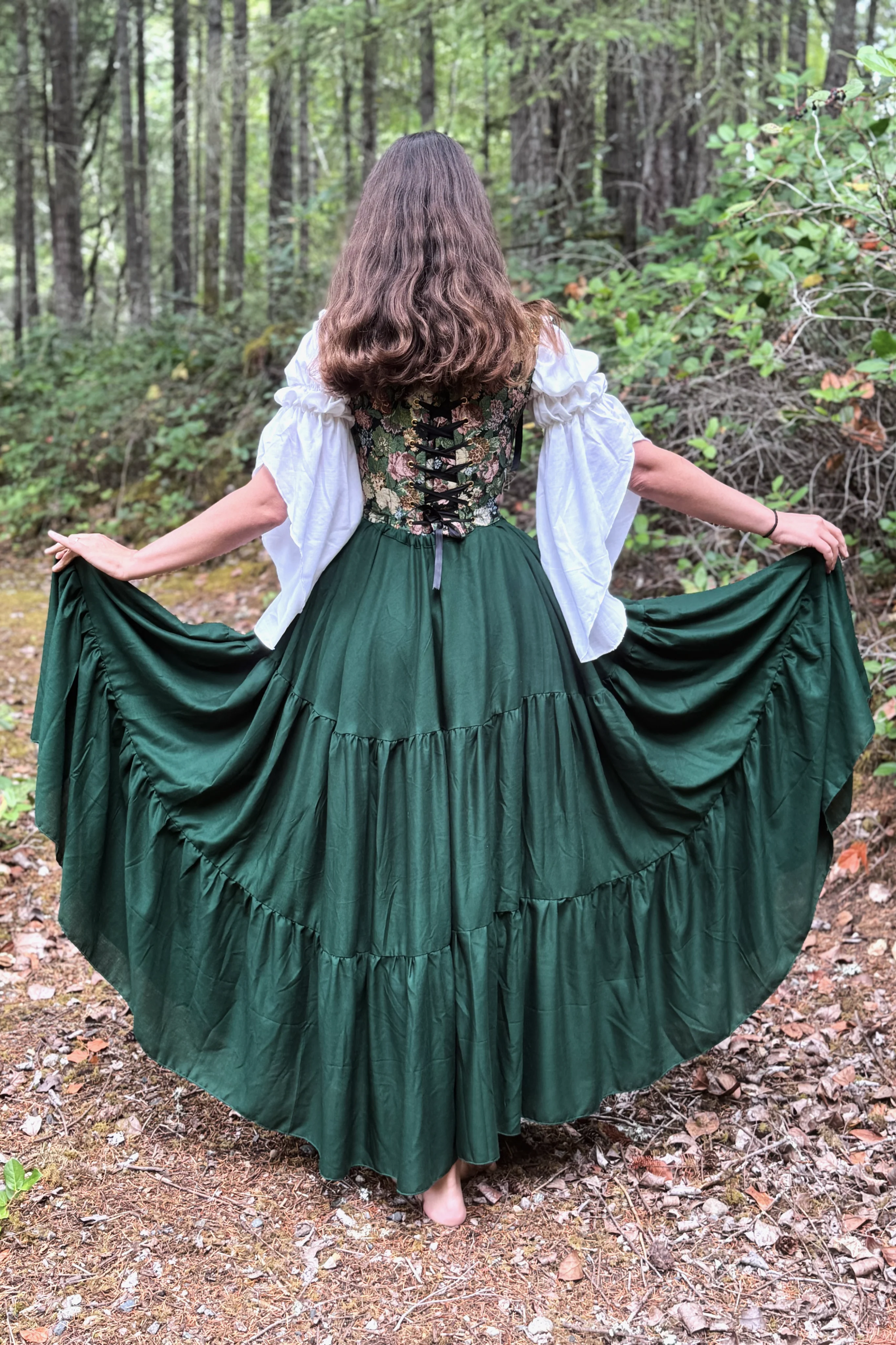 The Marguerite - Tapestry Bodice Corset Dress Set ~ Women Fantasy Medieval Cosplay 100% Cotton Costume - - Image 5
