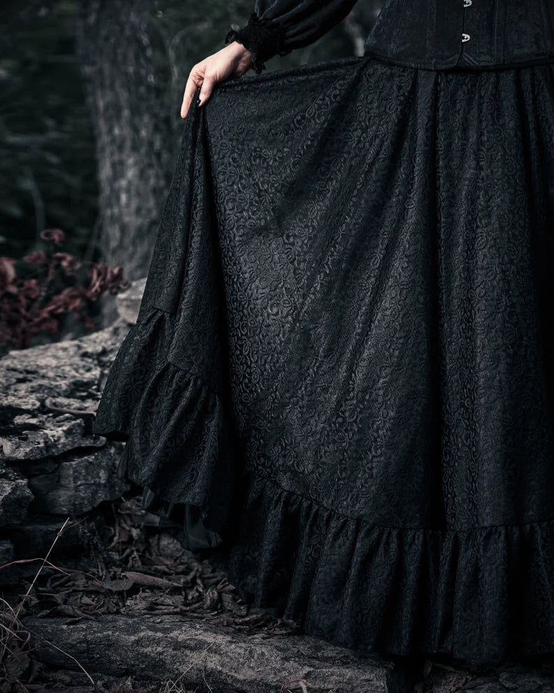 Gothic Victorian Velvet and Lace Vampire Gown Dress Corset Women's Costume "The Masquerade" Cosplay Reminisce Brand - Image 3